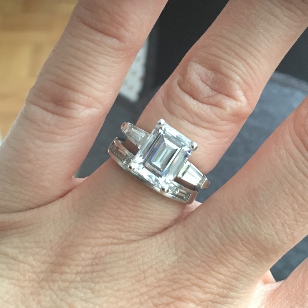 Engagement ring and wedding set